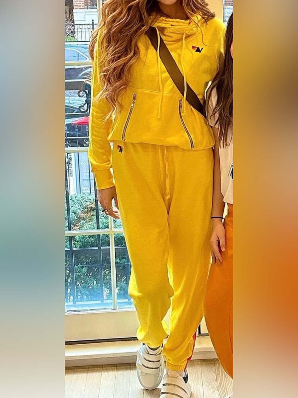Women’s AVIATOR NATION Yellow Hoodie & Jogger Set - Casual Tracksuit